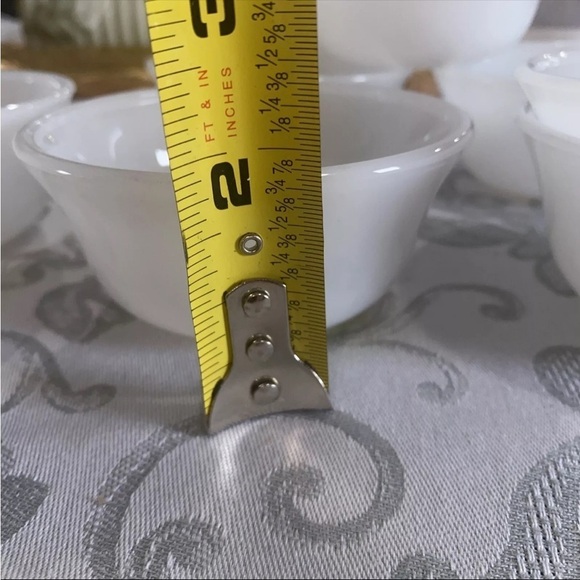 10 Vintage 6oz White Milk Glass Custard Cups Ramekins/ Fruit Bowls/ Prep Cups - Picture 8 of 9